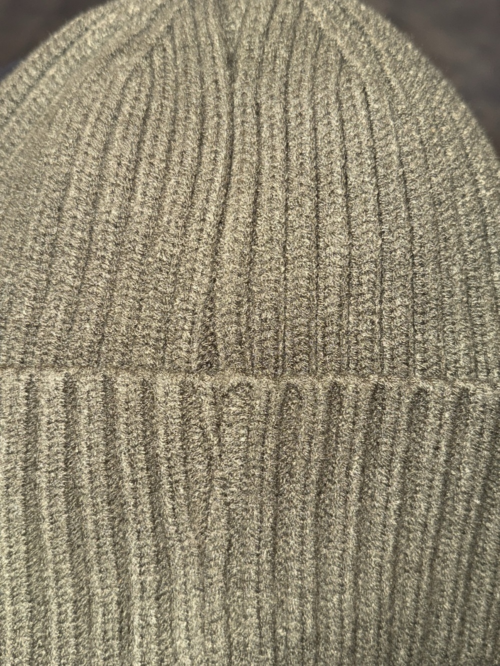 Hunter Olive Ribbed Cuff Beanie with Logo Patch - Picture 3 of 3